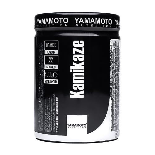YAMAMOTO NUTRITION Kamikaze 400 grammes, Le Pré-Entraînement pour la Stimulation de l’Oxyde Nitrique, Saveur Orange