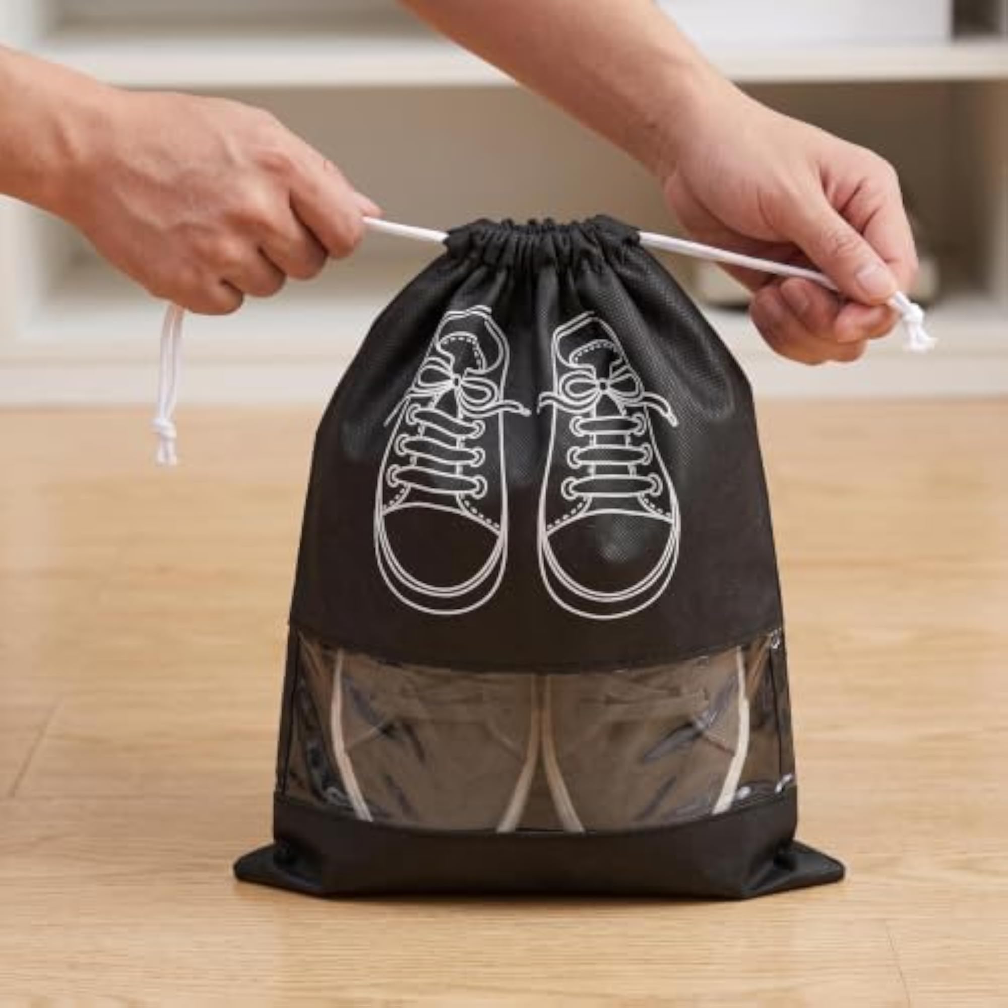 Travel Shoe Bags Dustproof Drawstring Storage Pouches