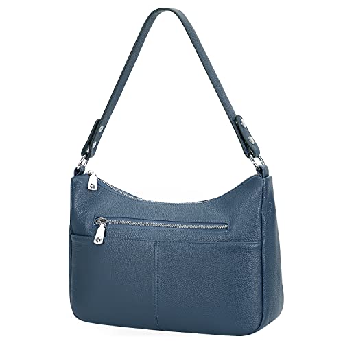 Over Earth Soft Leather Handbags For Women Crossbody Purses Multi Pockets Shoulder Bags Messenger Bag Medium(O120E Ug Indigo Blue) #TOP1
