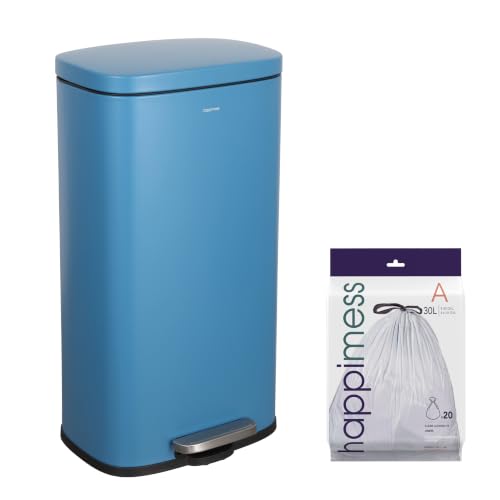 Image of happimess Curtis 8 Gal Step Trash Can Soft Close 25 inch, Bright Cobalt Blue