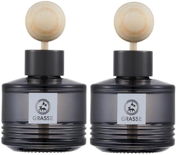 2 Pack Bullsone Grasse Diffuser, Natural Essential Oil Air Freshener for Car & Home, BlackBerry & Cherry Scent, 3.55oz
