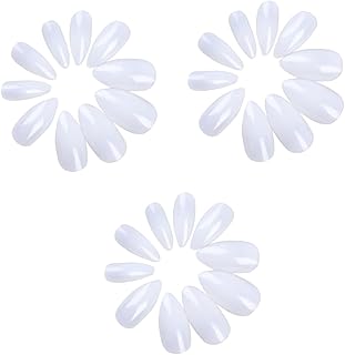 FRCOLOR 1800 Peças De Unhas Falsas Brancas Unhas De Caixão Brancas Unhas Falsas Naturais Equipamento De Arte De Unhas Garras De Unhas Pontas De Unhas Naturais Pontas De Unhas Peças