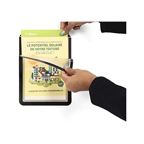 Tarifold Fr 194977 - Lot de 2 Cadres d'Affichage Magneto Dos Adhésif Repositionnable, Pochette Cadre d'Affichage Documents A5, Cadre Couleur Noir (Lot 2 pcs) Cover