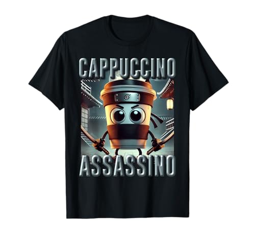 Cappuccino Assassino AI Monster Italian Brainrot Kinder Jungen T-Shirt