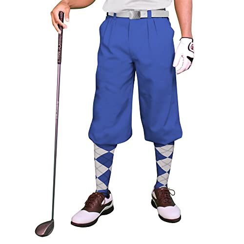 Golf Knickers Royal Microfiber (Plus Fours) for Men - 46