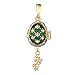 Produktbild danila-souvenirs Fabergé-Stil Ei Anhänger/Charm mit Kristallen 2,1 cm grün #1026-08