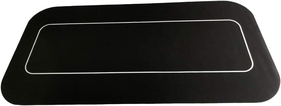 Yuanhe 70" x 35" Portable Rectangle Sure Stick Rubber Foam Poker Table Top Layout Poker Mat (Black)