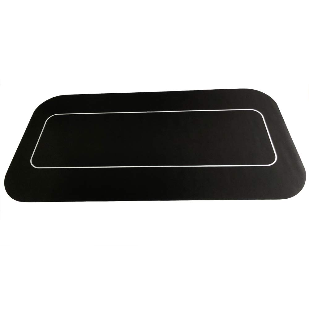 Yuanhe Alfombrilla de póquer rectangular portátil de 70 x 35 pulgadas de espuma de goma para póquer (negro)