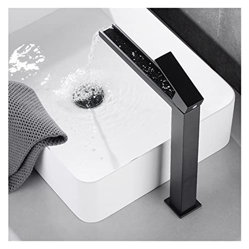 Robinet de salle de bain noir mat cascade pour vasque moderne - 5