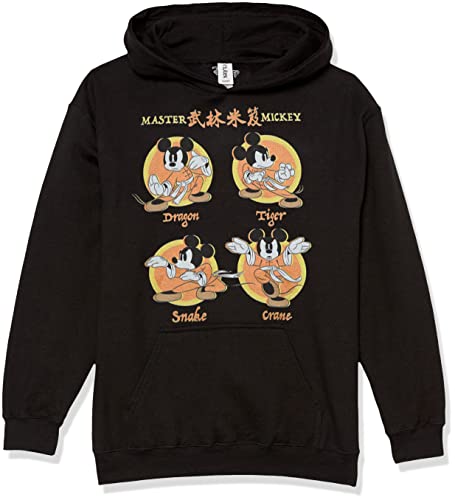 Sweat à capuche sweat noir pour garçon motif Disney Kung Fu