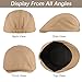 KUTTOR 4 Pieces Newsboy Men's Hat - Flat Cap Soft Stretch fit Men Cap - Cabbie Hunting Cap for Men - Outdoor
