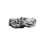BySilverStone - Fox Unique Design Handmade Sterling Silver Men Band Ring, Fox Silver Jewelry, FoxHead Silver Band, Animal Ring, Minimalist Rings, Gift For Men