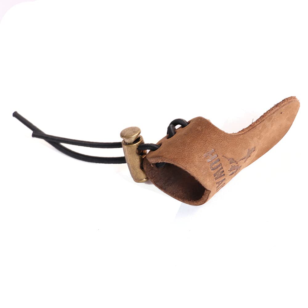 Namvo Lot de 2 gants de protection pour les mains gauche et droite avec l'arc du pouce, protection en cuir, anneau de pouce, anneau de pouce