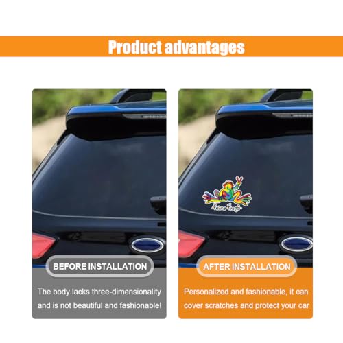 Image of smilfuy Peace Frogs Car Sticker Decal, Multi-Color Peace Frogs Car Sticker, Vinyl Decal for Car, Outdoor Rated Peace Sign Sticker, Suitable for Windows, Bumpers, Laptops or Crafts (Tie Dye Frog)