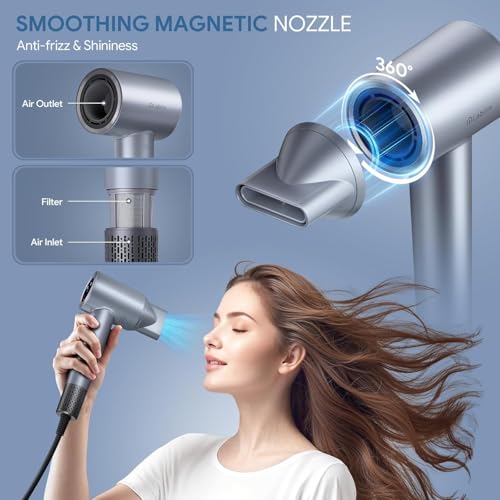 Image of Labiim Hair Dryer, High-Speed Ionic Blow Dryer 110,000 RPM Motor, Steel