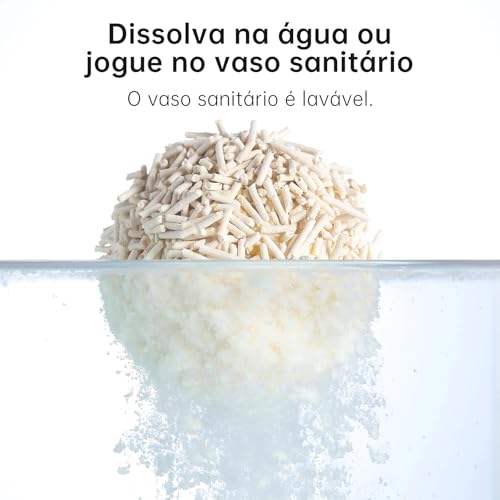 Areia Higiênica Biodegradável para Gatos Grãos Tofu Aglutinante, Ultra Absorvente e De Secagem Rápid