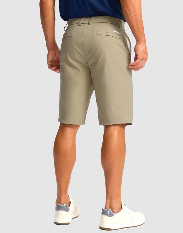 Men's Golf Shorts with 5 Pockets 11" Inseam Stretch Quick Dry Casual Work Dress Shorts for Men - Image 2