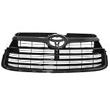 GXARTS Gloss Black Upper Front Bumper Grille 53102-0E040 Compatible with Toyota Highlander 2014 2015 2016