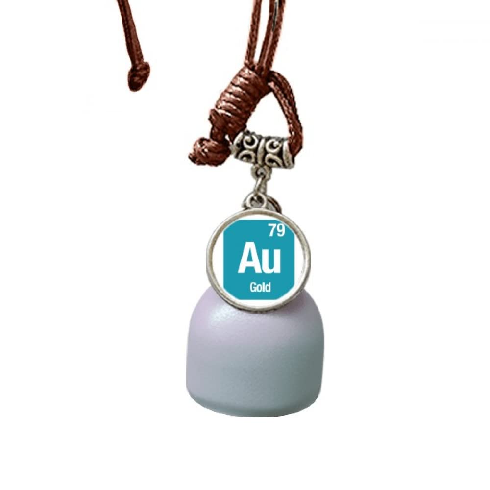 Au Gold Elemento Químico atrapasueños y campana colgante de coche para decoración de retrovisor