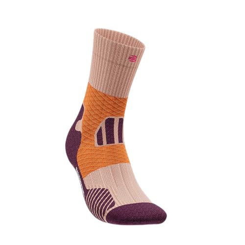 BAUERFEIND Trailrunning-Socken „Trail Run Mid Cut Socks“, Mittellange Damen Sportsocken mit Kompression, Stabilität im Sprunggelenk, 1 Paar