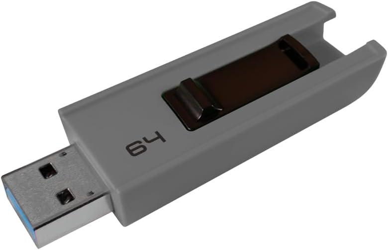 Emtec B250 Slide Flash Drive - 64GB USB 3.1 - ECMMD64GB253,Grey