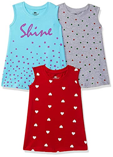 Image of SOUTH SAILOR Baby Girls Cotton a-line Dress to Years Pack of 3