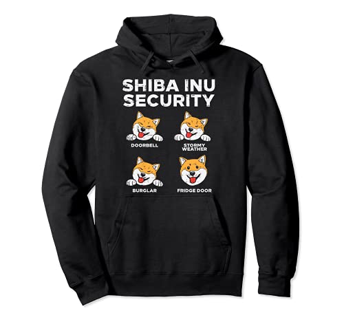Shiba Inu Security Funny Japanese Doge Akita Dog Owner Gift Felpa con Cappuccio