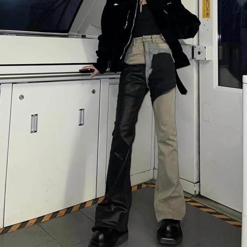 Spliced Coating Micro Layered Stacked Wax Pants for Men and Women s Equal Weight Jeans3