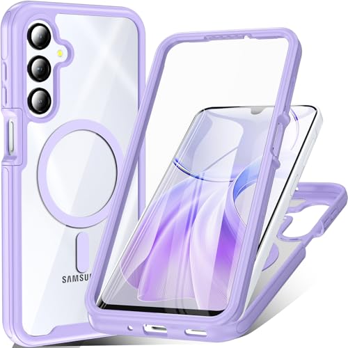 Coque Bark A16 violette avec Magsafe et protection d'écran intégrée pour smartphone