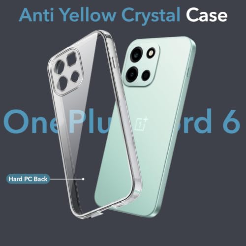 Image of Jkobi Lifetime Anti-Yellow Clear Back Cover Case for Oneplus Nord 6 (Sleek Hard Crystal | Shockproof and Camera Protection)