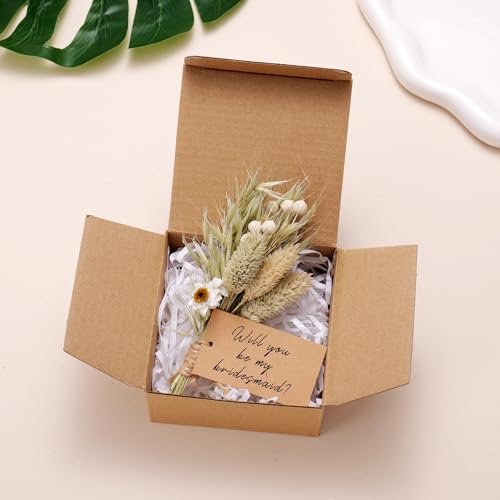 Ramo mini de flores secas natural para propuesta de dama de honor miniatura 6
