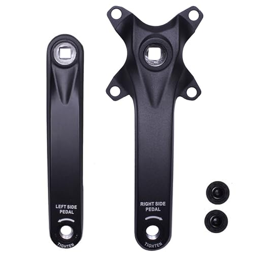 Alps2Ocean Bike Crank Arms,One Pair Universal 152MM/160MM/165MM/170MM/175MM BCD 104MM Square Taper Black Bike Crank Arms for City Bike,MTB,Ebike,Belt Bicycle