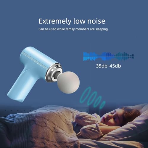 Image of Massage Gun for Deep Tissue, Muscle & Body Pain Relief | Special Body Massager for Pain Relief | Massage Gun for Back Leg & Full Body, Neck, Shoulder, Back, Foot | 4 Specialized Heads For Full Body Pain Relief (Blue)