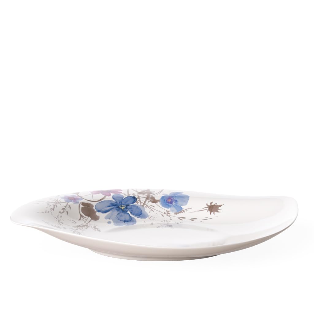 Villeroy & Boch 1041053380 Marifleur Gris Flat Bowl, 13.4 inches (34 cm)