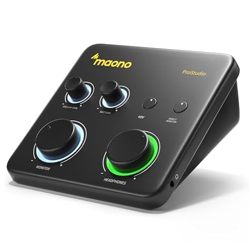 MAONO Mezclador de audio para PC: interfaz con entrada XLR 24-bit/192 kHz software de enrutamiento LOOPBACK ASIO controlador para grabación de música, estudio en casa, guitarra, podcast, streaming | Ya disponible en tu tienda friki favorita! En mundofriki.es!