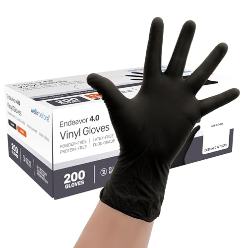 Well Before Disposable Synmax Non-Exam Gloves 4.0g, Latex-Free, Powder-Free, Large, 200pcs Disposable Gloves for Healthcare & Food Handling