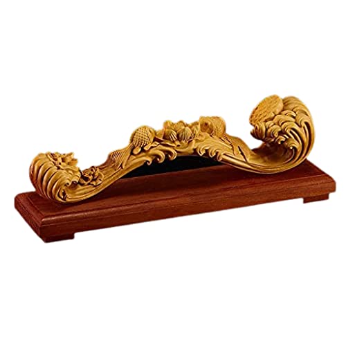 Statue de Bouddha en bois massif sculpté main pour une décoration Feng Shui raffinée