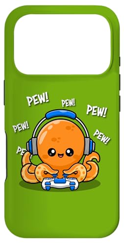 Funny Meme Kawaii Kids Pew Video Gamer Octopus Lover �X�}�z�P�[�X iPhone 17 Pro �p