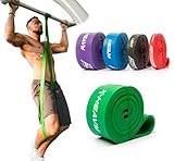 ActiveVikings® Pull-Up Fitnessbänder | Perfekt für Muskelaufbau Freeletics Calisthenics | Fitnessband Klimmzugbänder Widerstandsbänder (E - Grün : X-Heavy (sehr starker Widerstand))