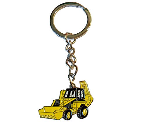 B4B Hydraulic Excavator Mechanical Builder Digger Plant Construction Equipment Metal & Enamel Keyring