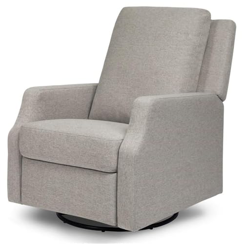 Image of NAMESAKE Crewe Glider Recliner Nursery Chair - GREENGUARD Gold & Certi-PUR US Certified Rocker Recliner - Glider Rocking Chair for Nursery & Living Room - Manual, 360° Swivel, Performance Grey