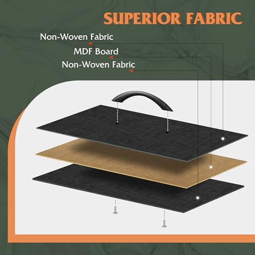 image for WLIVE Black Nightstand Set of 2, Night Stand with 2 Fabric Drawers, Sm