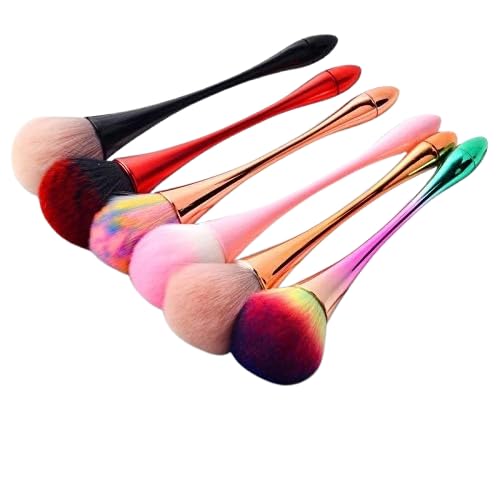 MKSL® Soft Nail Art Dust Remover Brush, Long Handle Manicure Tool, Makeup Powder Blush Brushes, Acrylic Gel Powder Mineral Brush(Assorted Colours)-pack of-1.-image-42
