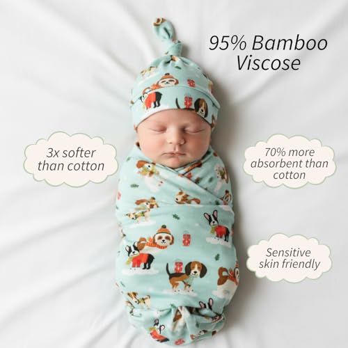 Image of Swaddles for Newborns Baby Blanket Set Ultra-Soft 95% Bamboo Viscose Baby Swaddle for 0-3 Months | Newborn Essentials Must Haves Bamboo Viscose Swaddle Blankets