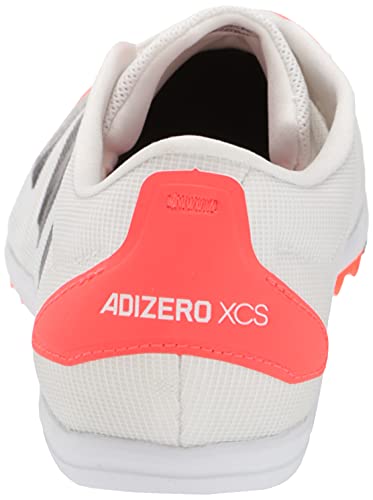 adidas Tênis unissex adulto Adizero XCS Track and Field, Branco/Preto/Vermelho Solar, 14 Women/14 Me