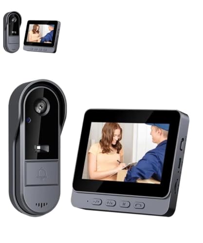 LumoLightカメラ付きワイヤレ、ワイヤレスビデオインターホン、イン不要、大容量バッテリー、カメラ、ナイトビジョン、自動ビデオキャプチャ、Bluetooth対応、防水、充電式ドアベル、双方向通話、USB充電、1000mAhバッテリー、長持ち (メモリー