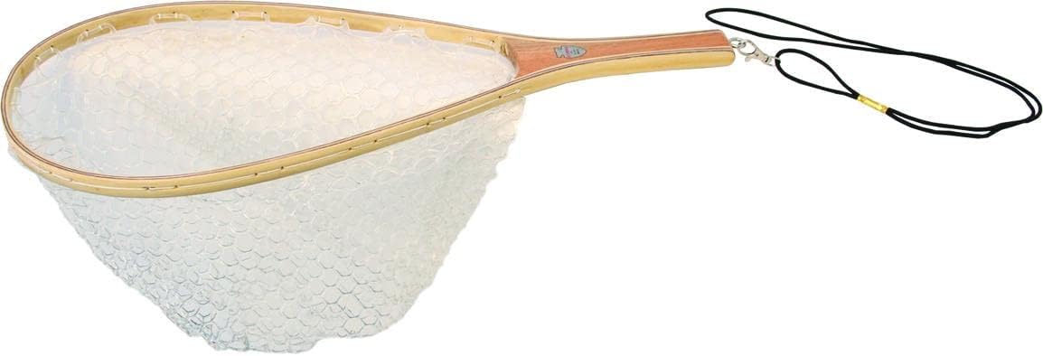 GR-50/0 Ghost Rumbber Landing Net, Wood Frame, Black and Silver Finish