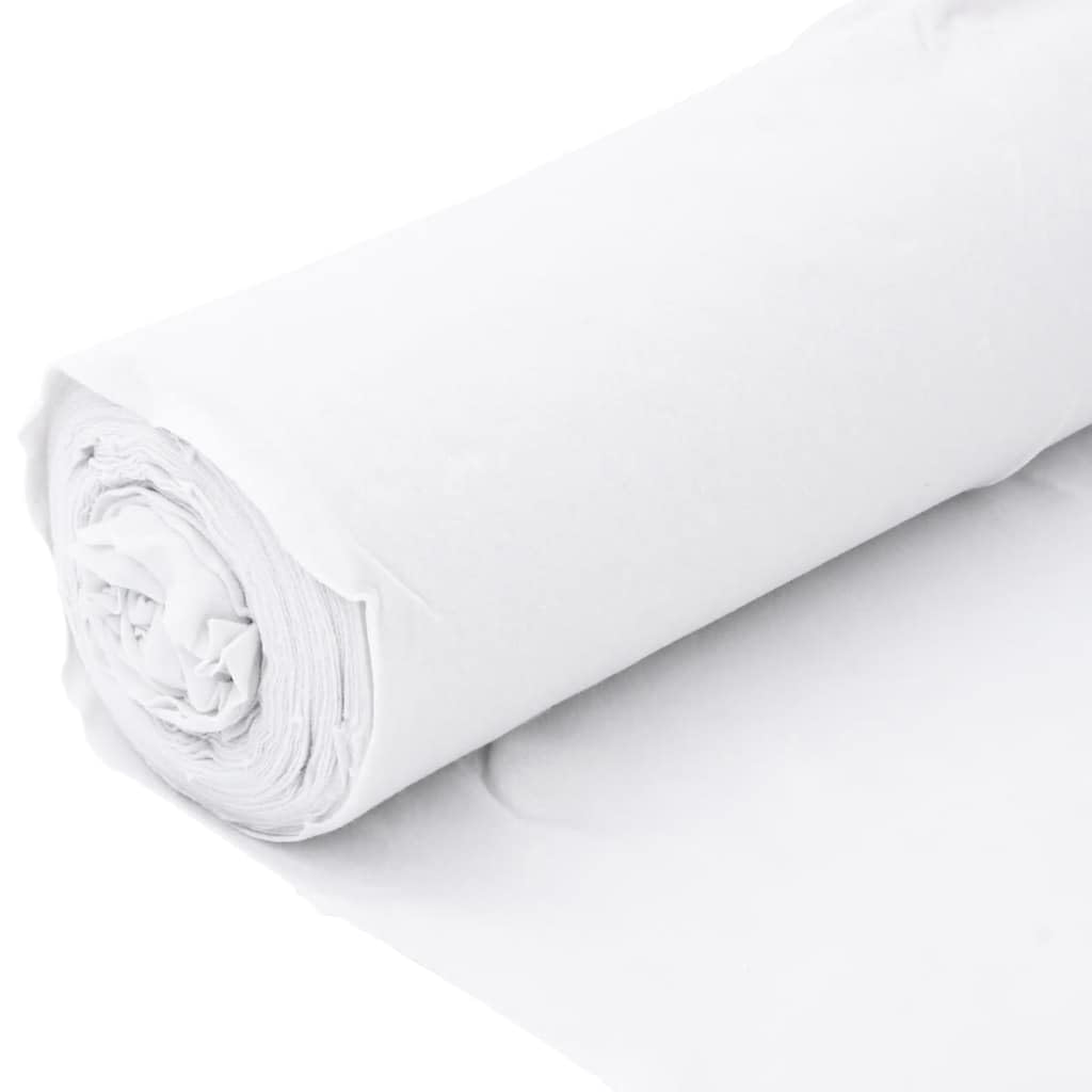 Geotextil Fieltro blanco 1 x 10 m de fibra de poliéster duradero para el drenaje y el suelo para jardín, parterres, césped, terraza, grava, mantillo, protección de raíces, antimalas hierbas