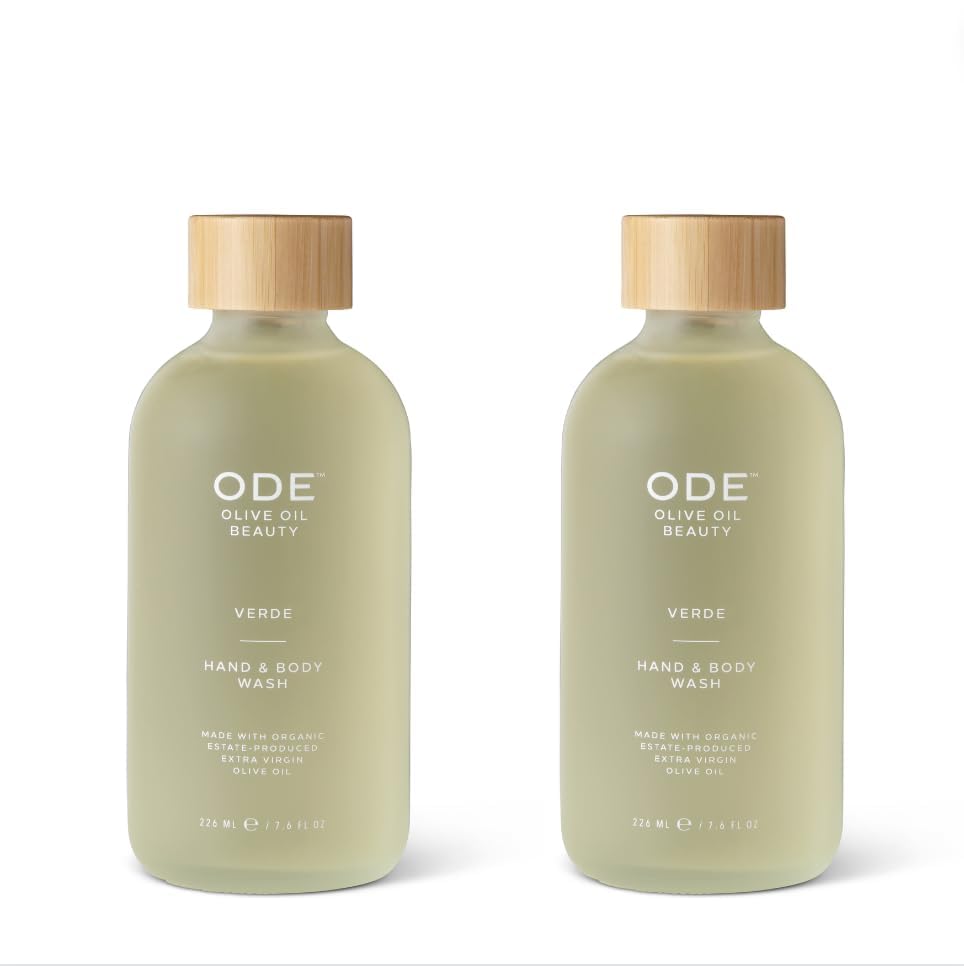 McEvoy Ranch Verde Hand & Body Wash (2-pack) by ODE Olive Oil Beauty, Organic EVOO, California Made, Nourishing Foaming Wash