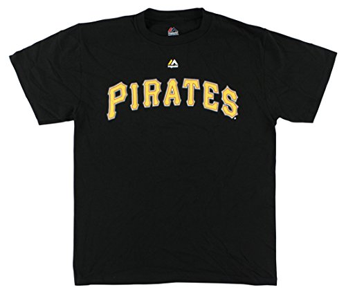 Majestic Pittsburgh Pirates Black Wordmark T-Shirt